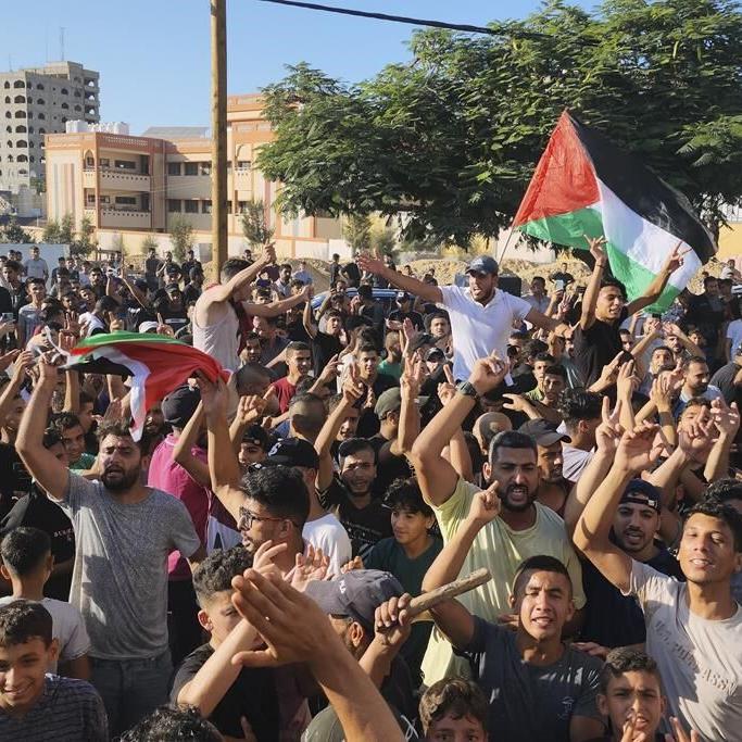 Thousands take to streets in Gaza in rare public display of discontent with Hamas